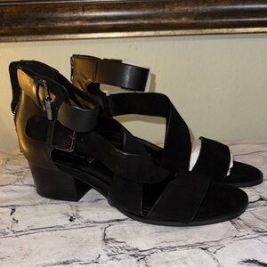 Steven By Steve Madden Black Strappy Heels